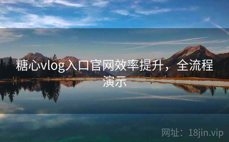 糖心vlog入口官网效率提升,全流程演示